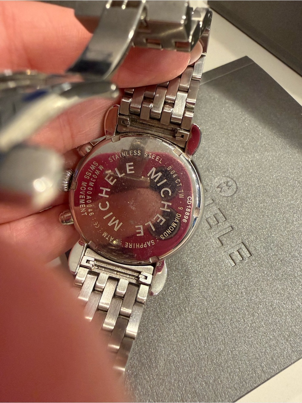 Michele CSX Silver Chronograph with Diamond - Picture 6 of 12